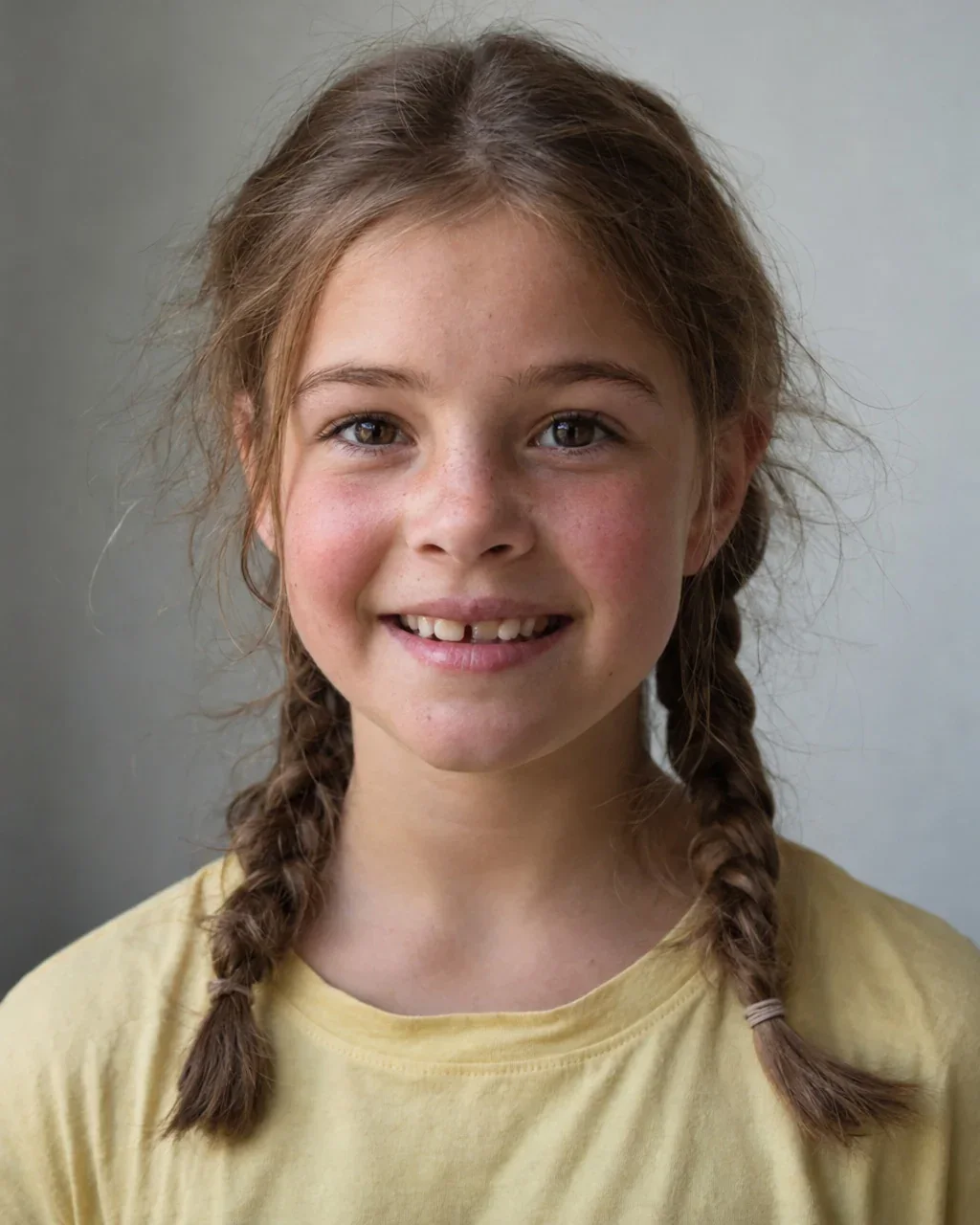 AI-model Lieke: meisje van een jaar of 9 met twee vlechten