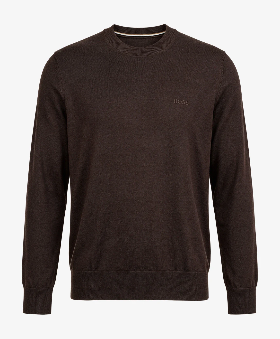 The same sweater as a tight packshot on a light background