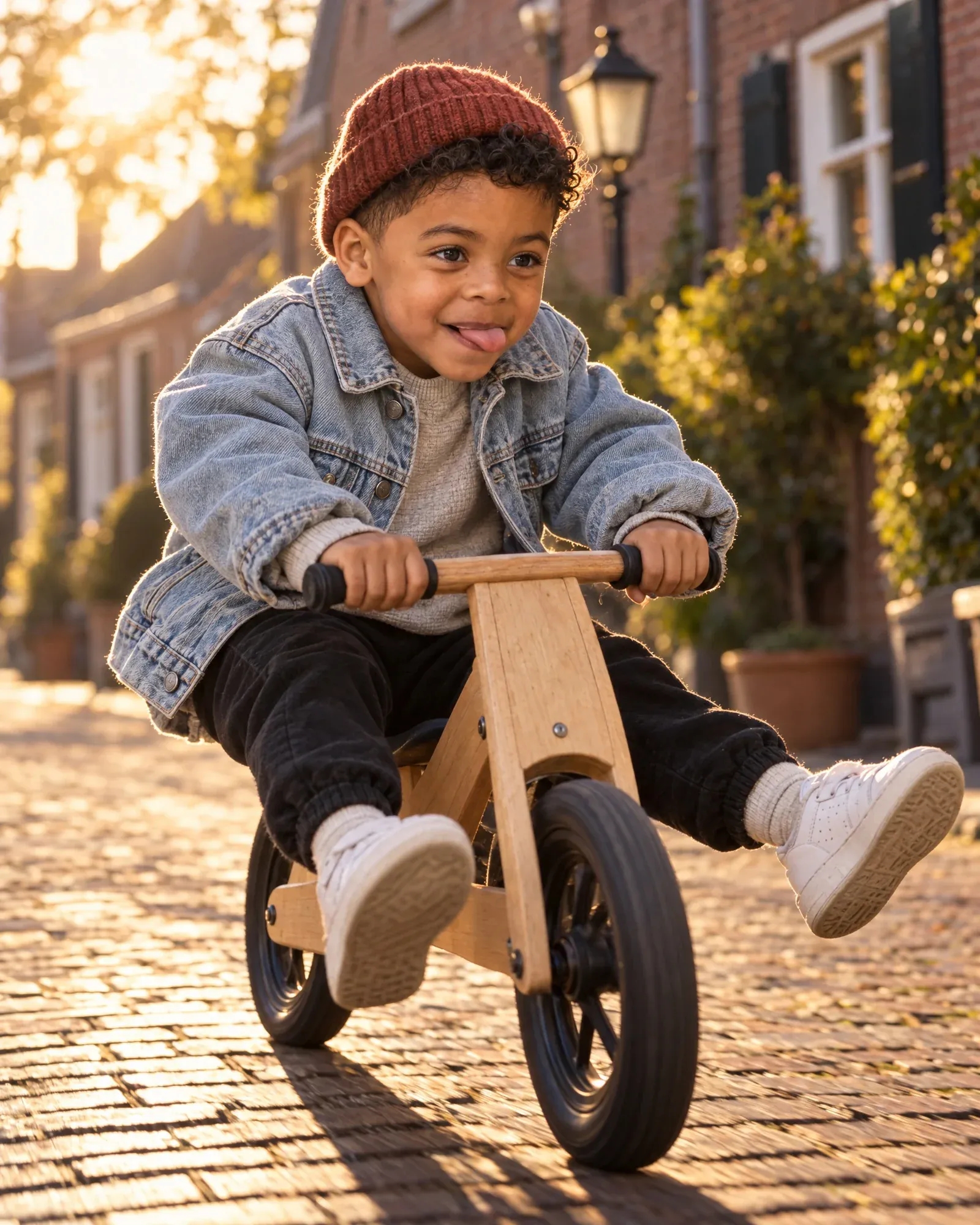 Sem acelera numa bicicleta de equilíbrio