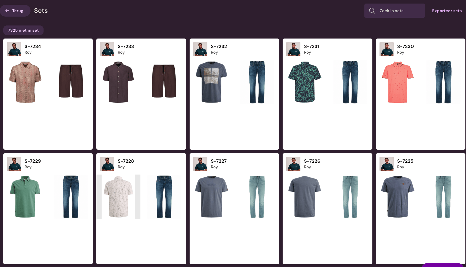 Shop-the-Look-Sets in Photopilot
