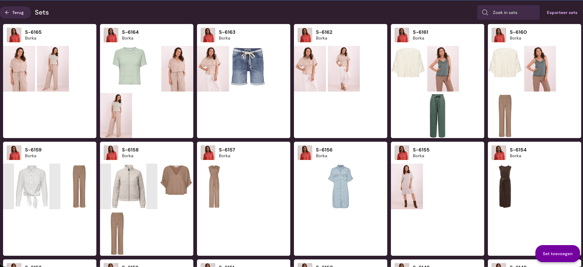 Shop the look overview
