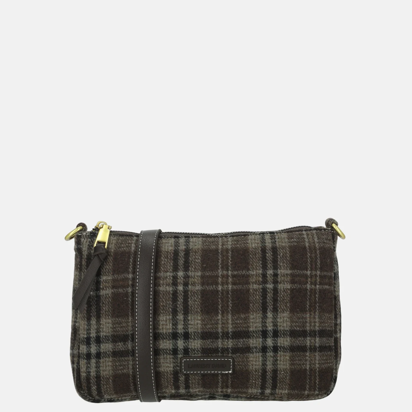 Checkered crossbody bag as a packshot